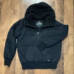 Prana Black Hooded Puffer Jacket